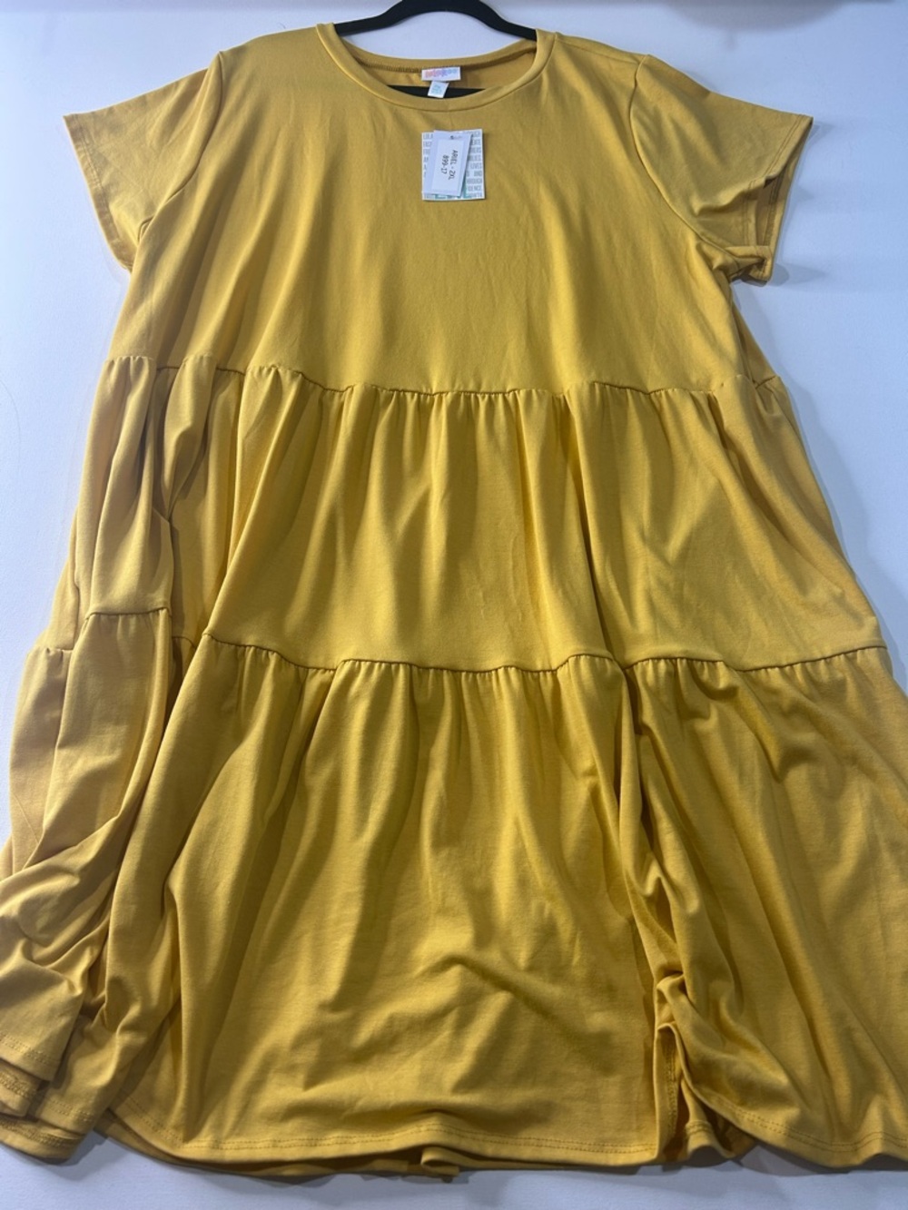 LuLaRoe 2XL Ariel Dress in Mustard
